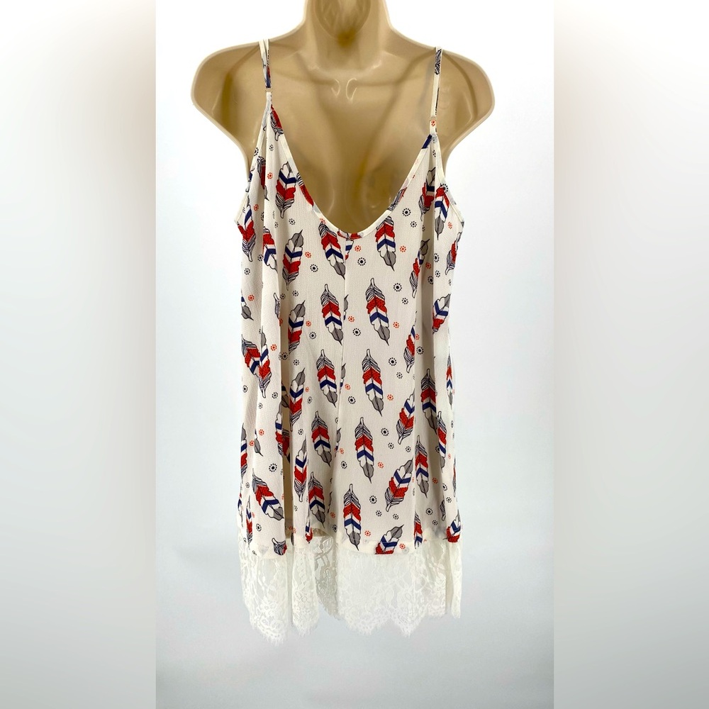 Wanderlust LA tunic, minidress with lace details, size Large - Picture 2 of 8